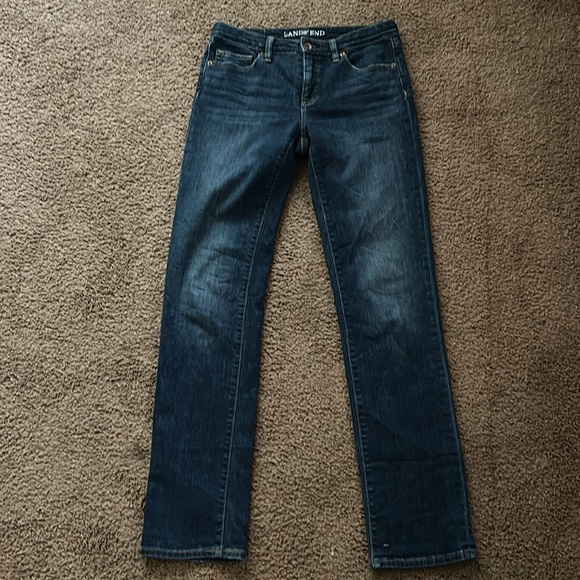 Lands' End Women's Blue Jeans Size 2 - Picture 3 of 12